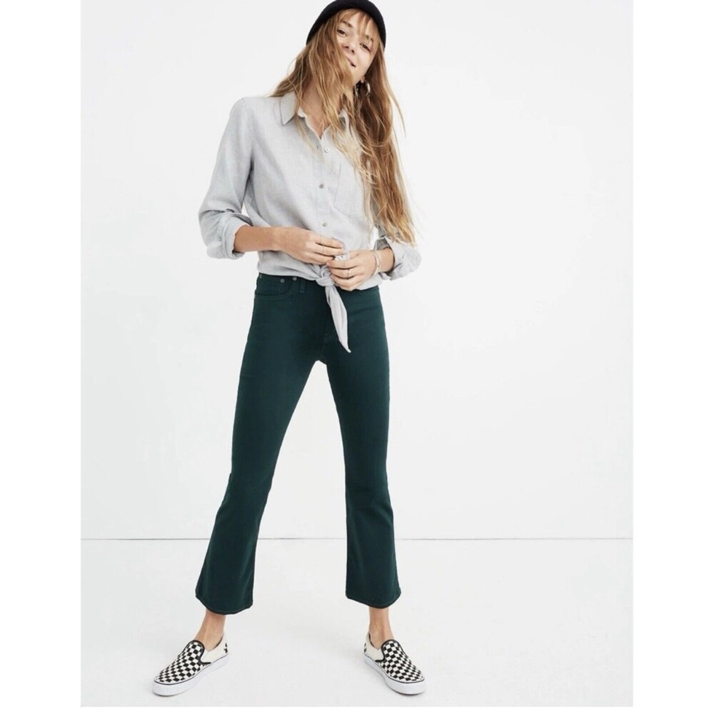 Madewell Green Cali Demi Boot Jeans. Size 24